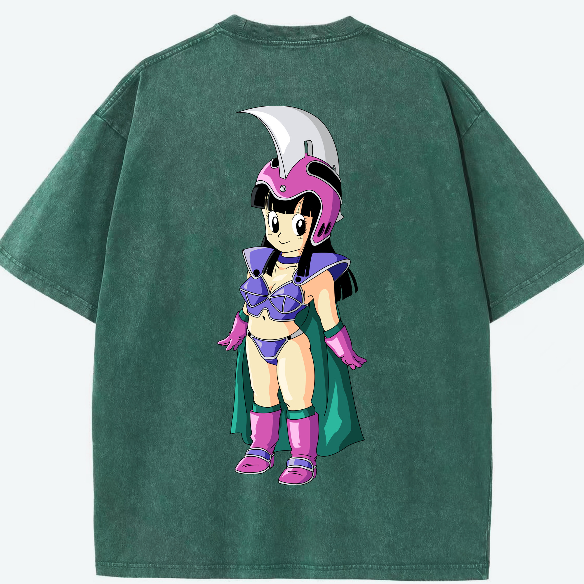 （画像用） ドラゴンボール チチ DRAGON BALL Chichi 綿100% ヴィンテージ風 半袖Tシャツ（背面プリント）
